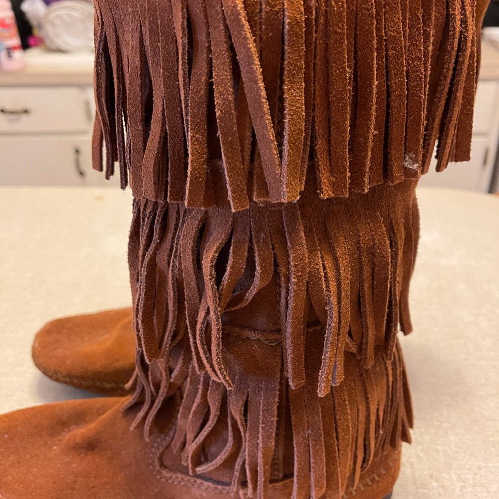 Minnetonka 3 Layer Fringe Boots - image 4